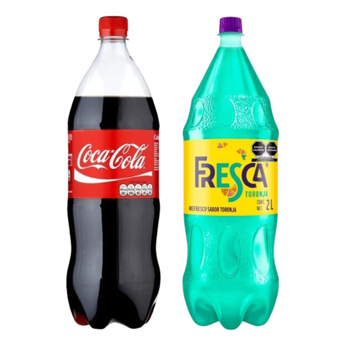 2 Pack Refresco Cola Y Toronja Coca Cola 2 L