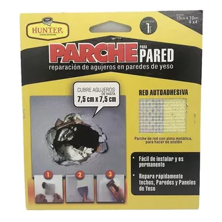 Parche Reparación 10x10 Adhesivo Pared  Yeso Sellador Pack