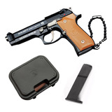 Llaveros De Armas Fuego Pistola Replica Beretta 92f Negro