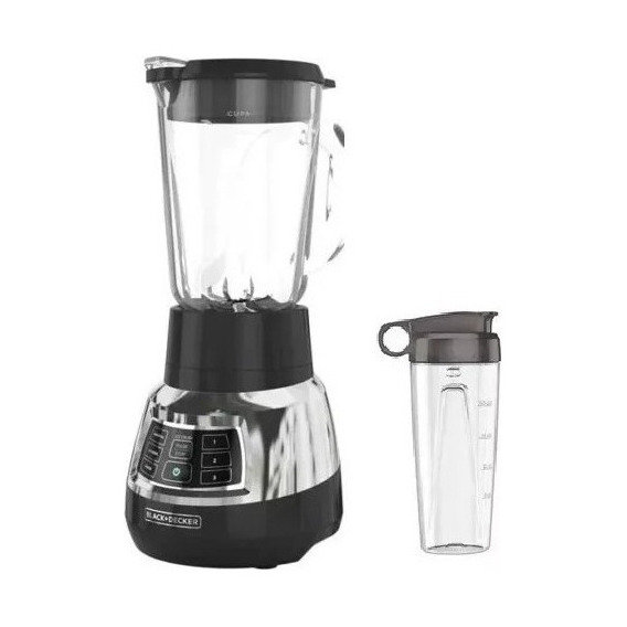 Licuadora Black+Decker Quiet Blender BL1400DG 1400 mL acero inoxidable con vaso de vidrio 110V - Incluye 2 accesorios