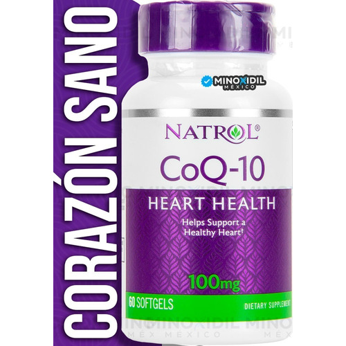 Natrol Coenzima Q10, Alta Absorción 100mg 60 Softgels - Sin sabor