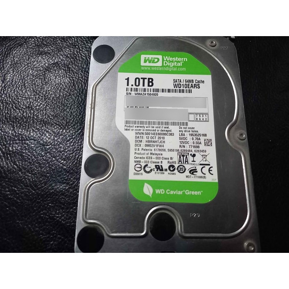 Disco Sata Western Digital Wd10ears 1tb 5400 Rpm