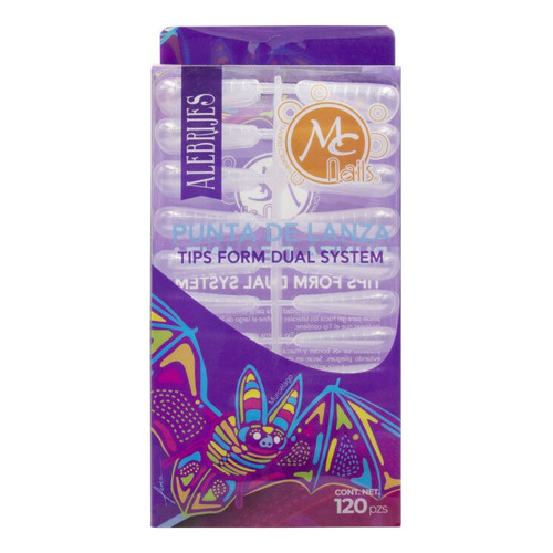 Tips Dual System Punta De Lanza 120 Pzs , Mc Nails