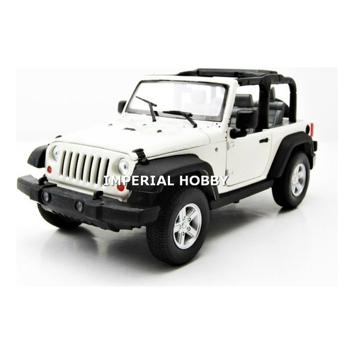 Jeep Wrangler Rubicon 2007 - Sin Caja - B Welly 1/24 Color Blanco