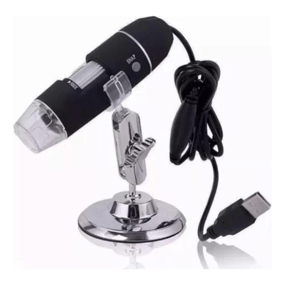 Microscopio digital USB con zoom 1000x, cámara profesional de 2.0 megapíxeles, color negro