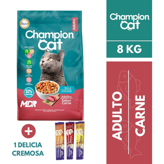 Alimento Champion Cat Adulto Carne 8kg | Mdr