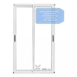 Puerta Ventana Balcón Modena 240x240 Blanco Entero 4mm