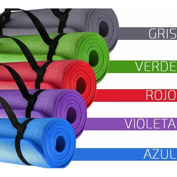 Yoga Mat Colchoneta Pilates 10mm Fitness Gym Gimasio + Bolso