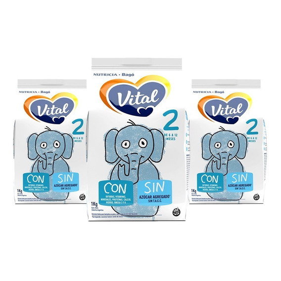 Vital 2 Leche De Formula Maternizada En Polvo Pouch 1kg X3un