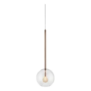 Pendente Metal Lustre Globo Cristal 20cm 1 X E27 Cor Cobre Rose Gold 110v/220v