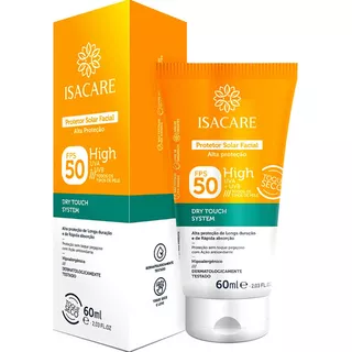 Protetor Solar Facial Toque Seco Fps50 60ml Sem Cor Absorção