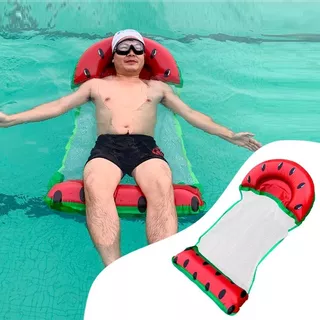 Flotador Cama Silla Hamaca Inflable Sandia 140cm Piscina