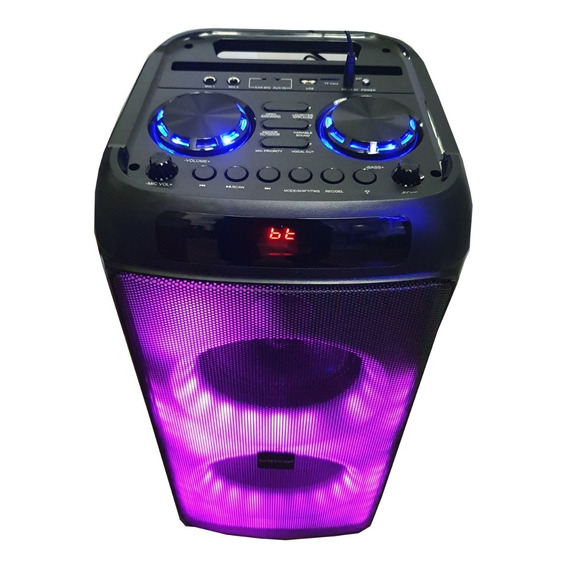 Parlante Portatil Doble Bluetooth Radio Usb Potencia 6000w Karaoke Luces Led Bateria Y 220v + Microfono + Calidad Sonido