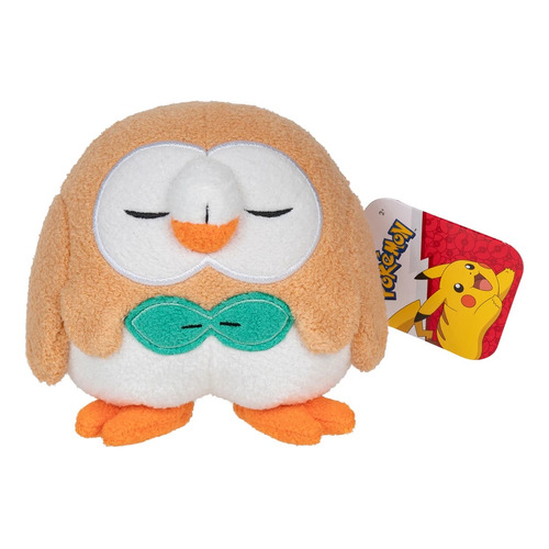 Pokemon Peluche Sleeping Rowletl De 13 Cm Color Marrón Claro