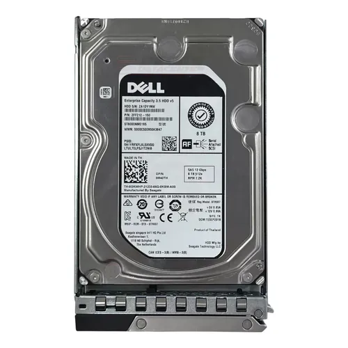 Hd Dell Servidor 8tb 7.2k 3.5 12gb Sas 161-bbrx Cor Prateado