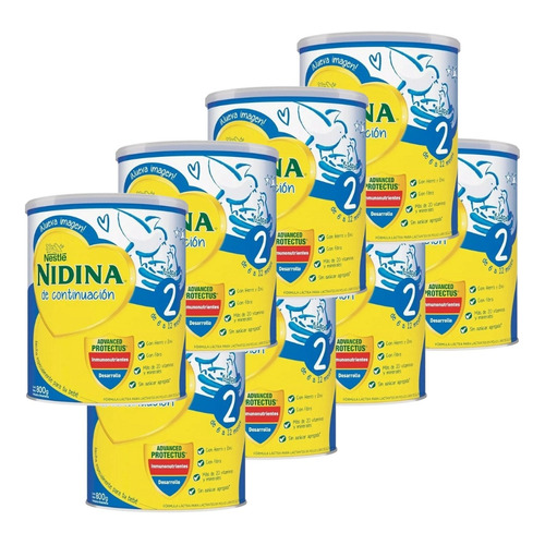 8un Leche De Fórmula En Polvo Nestlé Nidina 2 En Lata  800g Tradicional