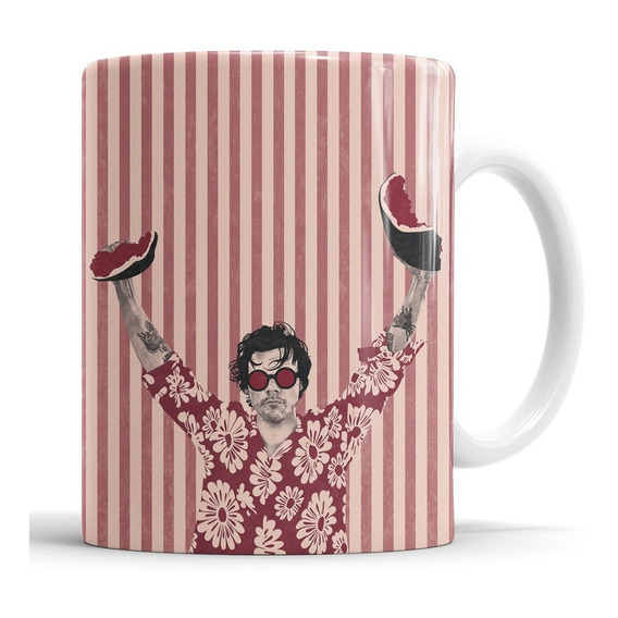 Taza Harry Styles - Watermelon - Rayas - Cerámica Importada