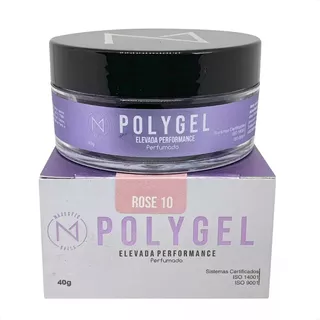 Polygel De Unha Majestic Nails Margarida Perfumado 40g Cor Rose 10