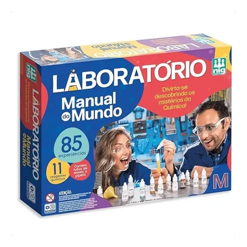 Kit Laboratório Manual Do Mundo C/ 85 Experiências Nig 1640