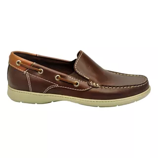 Náutico Hombre Cuero Zapato Azul Marron Daz 1203