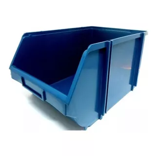 Kit Caixa Bin Organizadora Plástica Nº6 Azul - 50 Pçs