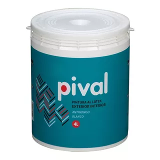 Pintura Latex Interior Exterior Pival De 20l Tersuave Color Blanco