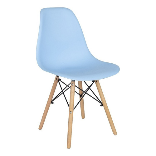 Silla Holly Estilo Eames Para Comedor Estructura De La Silla Azul