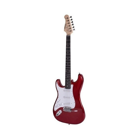 Guitarra Electrica Parquer Stratocaster Zurdo Roja Con Funda