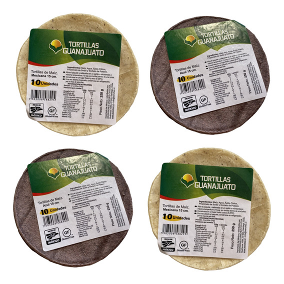 Pack Tortillas Maíz Blanco Y Azul Guanajuato | Casa México