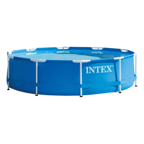 Pileta estructural redondo Intex 28200 con capacidad de 4485 litros de 305cm de largo x 305cm de ancho de 305cm de diámetro  azul diseño mosaico