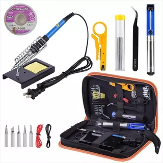 Kit Cautín Soldador Para Electrónica 60w, 16 Accesorios.