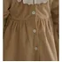 Vestido En Pana Bebe Caramel Con Cuello