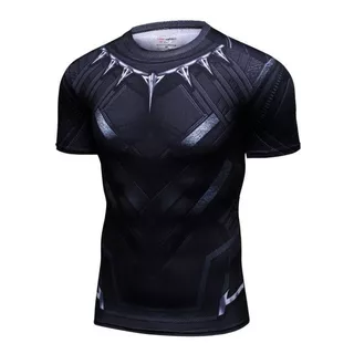 Playera Black Panter Crossfit Cosplay Marvel Avengers Licra