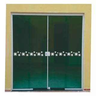 Adesivo Faixa Segurança P/ Porta Vidro Box Quadrados Branco