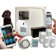 Kit Alarma Casa Celular+4 Sensor Pet+sirenas+control+bateria