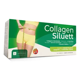 Colageno Hidrolizado Silluet Adelgaza Y Modela Carnitina Sabor Naranja