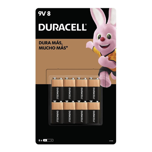 Duracell, Baterías 9v De 8 Piezas