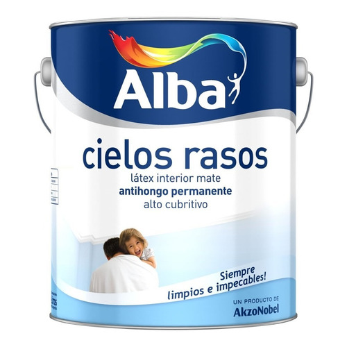 Alba pintura latex cielorraso antihongo 10 litros color blanco