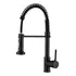 Canilla Grifo Monocomando Flexible Extensible Cocina Mesada Negro Mate