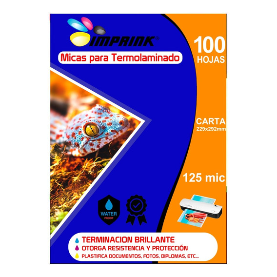 100 Micas Termolaminadora  Carta 125 Mic Envio Gratis X 3 Un