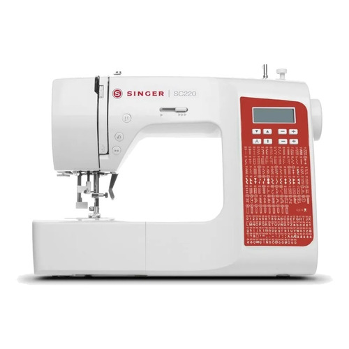Máquina de coser recta blanca portátil Singer SC220-RD 220V