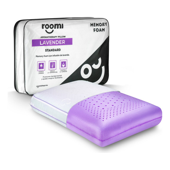 ROOMI  Aromatherapy Pillow Airflow Almohada Estándar De Memory Foam Con Aromaterapia Color Lavanda