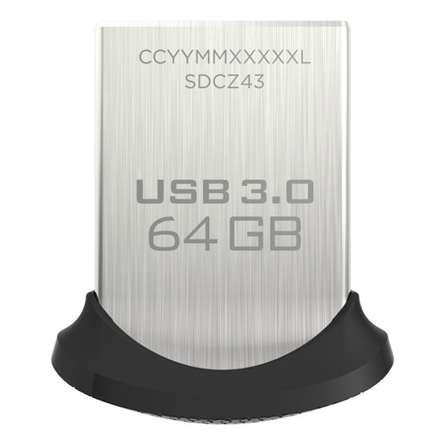 Memoria Sandisk Ultra Fit 64gb 3.0 Color Plata Ultra Fit Flash