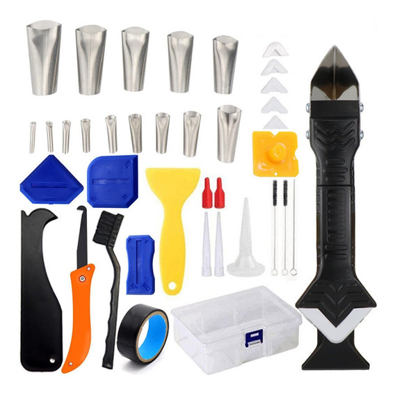 Sellador Raspador Silicona Calafateo Removedor 3en1 Kit 39pc