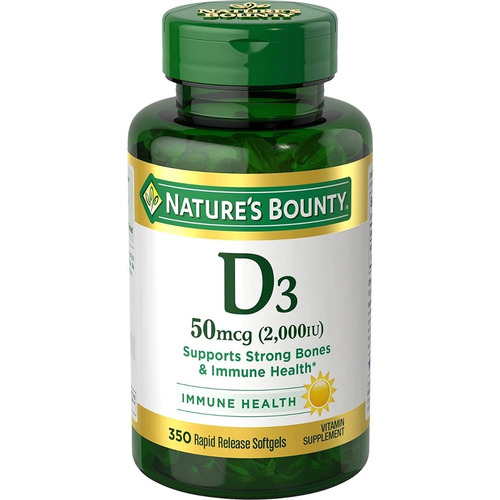 Vitamina D3 Nature's Bounty 2000 Iu 350 Softgels