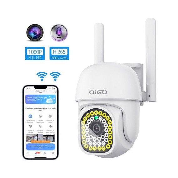 Cámaras De Seguridad Vigilancia Exterior Wifi Inalambricas QIGO Q43