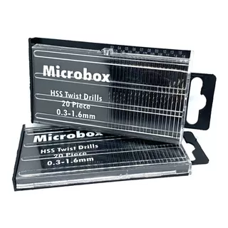 Microbox Mini Brocas Retífica 0,3 Mm A 1,6 Mm Giclê 20 Peças