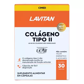 Lavitan Colágeno Tipo 2 Não Hidrolisado 30 Caps 40mg Cimed