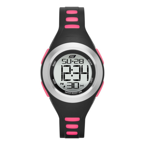 Reloj Dama Skechers Tennyson Sr2019 Color Negro Y Rosa