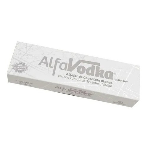 Alfavodka Alfajor Blanco Rell Dulce De Leche Con Vodka X 6 U